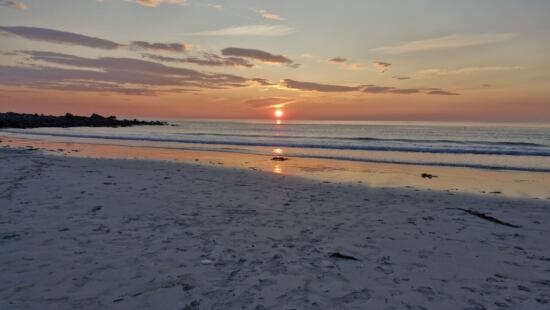 Lofoten Beach Camp Sonnenuntergang