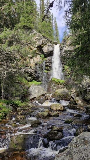 Kleiner Wasserfall Sangsbäcketfallet