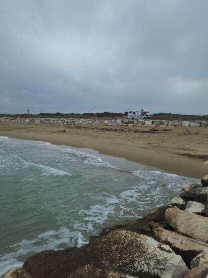 Unser Stellplatz am Strand Chieuti