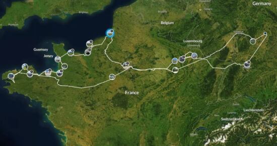 Unsere Route Roadtrip Frankreich