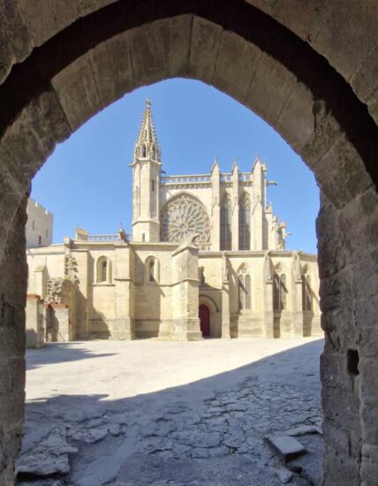 Blick auf die Basilika St-Nazaire-St-Celse von Carcassonne